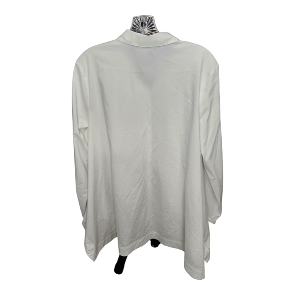 NWOT Sz LG Petite J.Jill Shirt Collection stretch cotton tunic hidden pockets - Picture 2 of 4